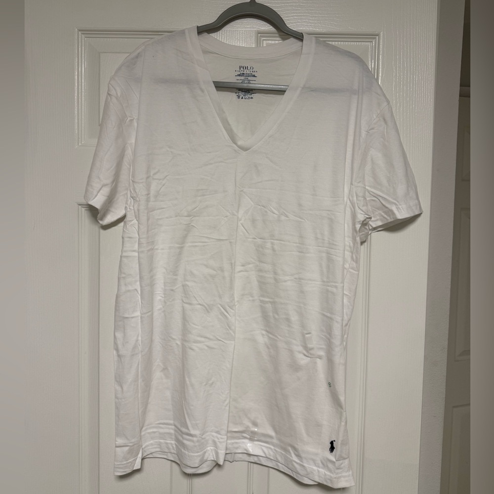 Polo by Ralph Lauren Classic White V-Neck Tee